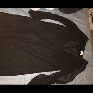 Black Tobi Shift Dress (Longsleeve cutout)